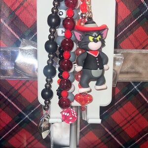 Tom Cat Beaded Keychain